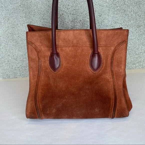 Celine Medium Phantom Medium Luggage Tote Brown Suede - Picture 5 of 16
